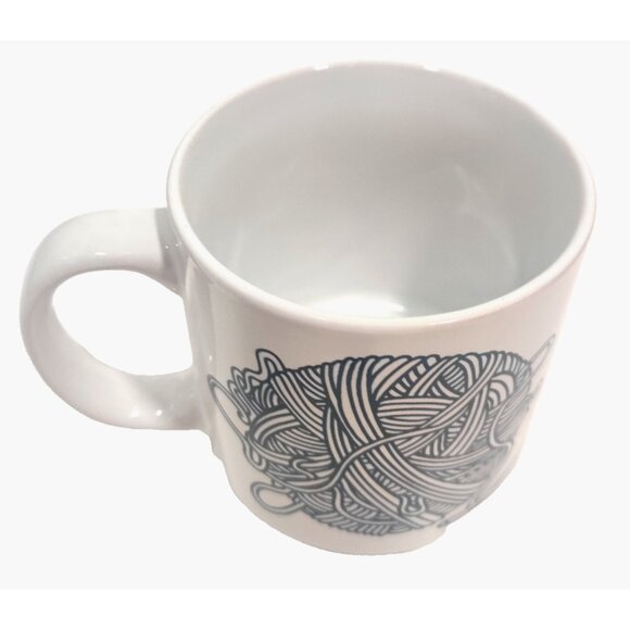 Vintage Taylor & Ng 1972 Le Chat Coffee Mug Blue Cat Mouse Yarn San Francisco - Picture 2 of 9